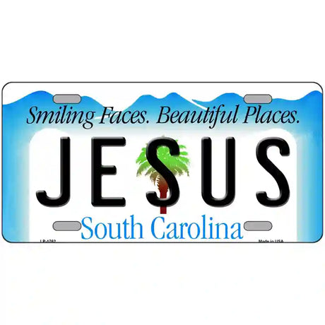 Jesus South Carolina Metal Novelty License Plate 24" x 12" (LLP)