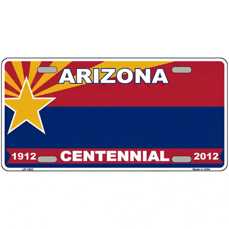 Arizona Centennial Metal Novelty License Plate 24" x 12" (LLP)