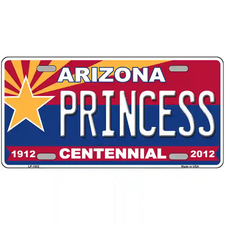 Arizona Centennial Princess Metal Novelty License Plate 24" x 12" (LLP)