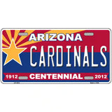 Arizona Centennial Cardinals Metal Novelty License Plate 24" x 12" (LLP)