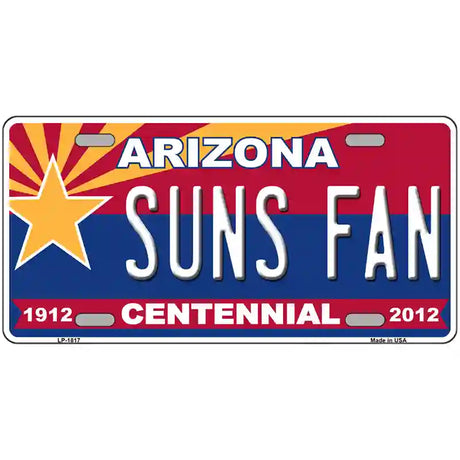 Arizona Centennial Suns Fan Metal Novelty License Plate 24" x 12" (LLP)