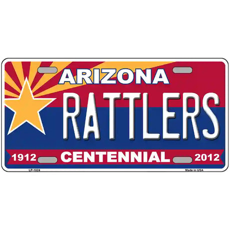 Arizona Centennial Rattlers Metal Novelty License Plate 24" x 12" (LLP)