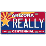 Arizona Centennial Really Metal Novelty License Plate 24" x 12" (LLP)