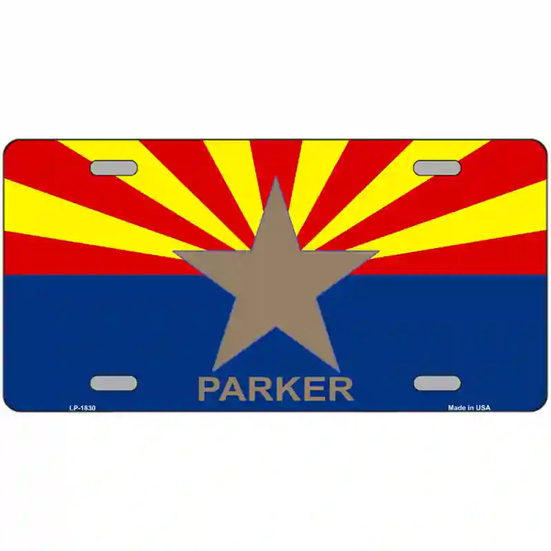 Parker Arizona State Flag Metal Novelty License Plate 24" x 12" (LLP)