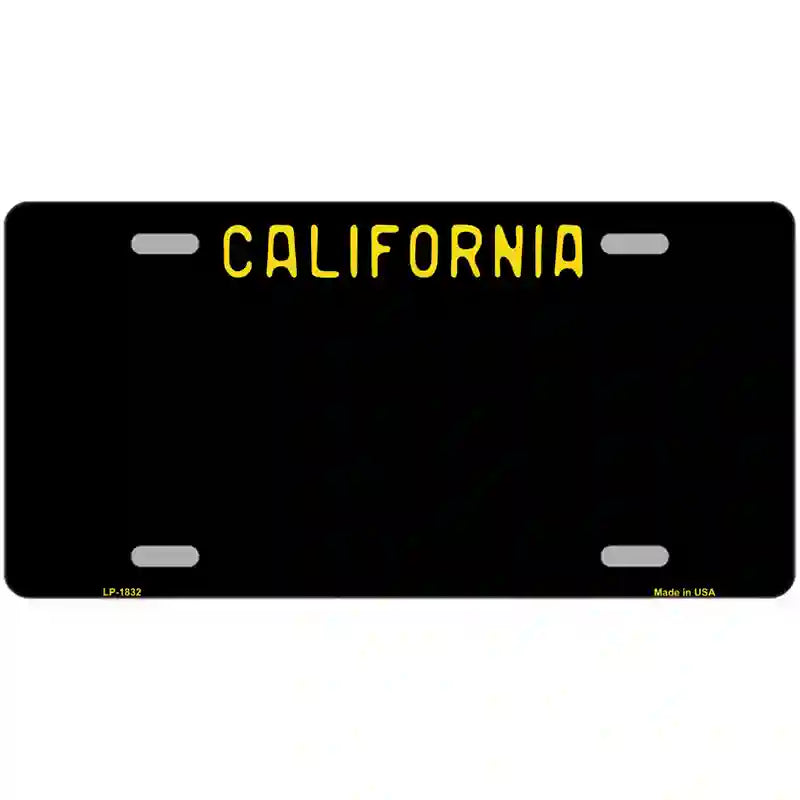 California Black Novelty State Metal License Plate 24" x 12" (LLP)