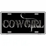 Cowgirl Metal Novelty License Plate 24" x 12" (LLP)