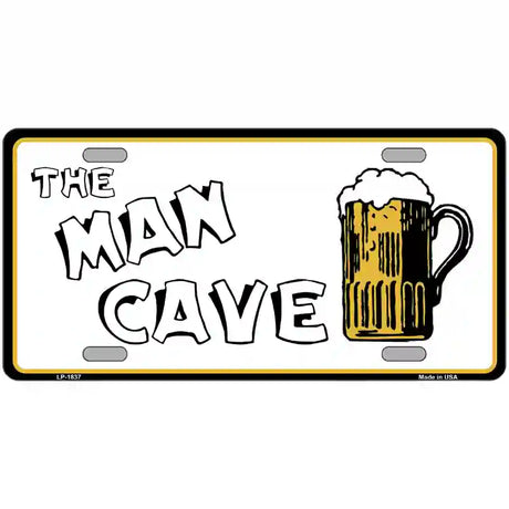 Man Cave Metal Novelty License Plate 24" x 12" (LLP)