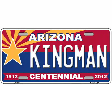 Arizona Centennial Kingman Metal Novelty License Plate 24" x 12" (LLP)