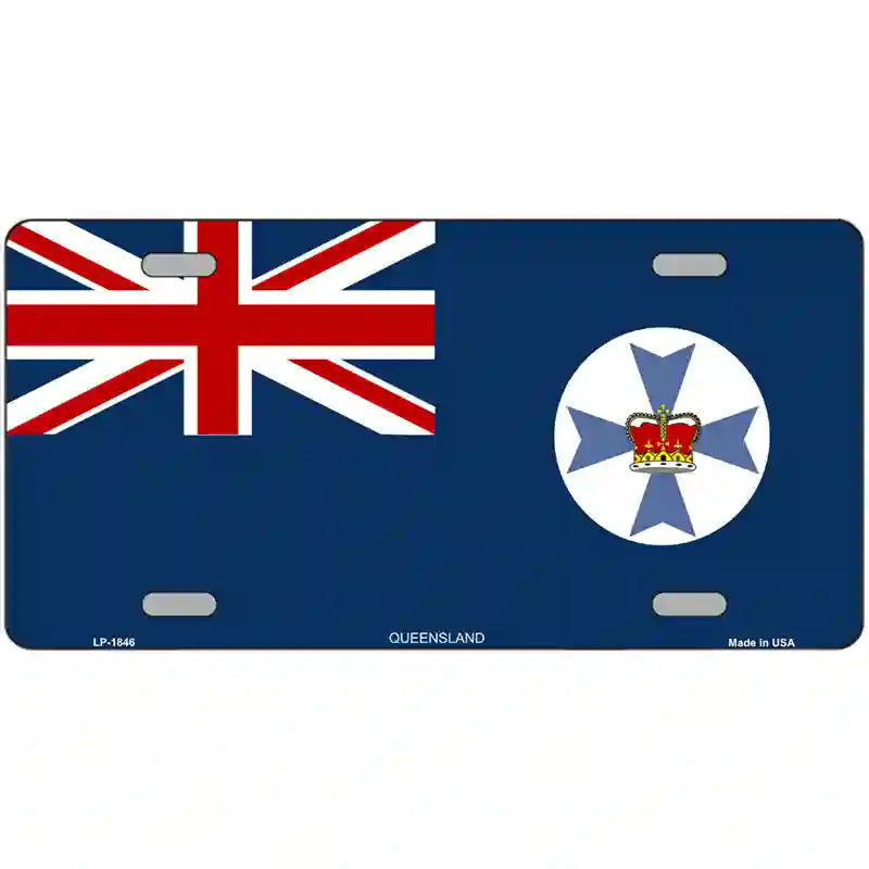 Queensland Flag Metal Novelty License Plate 24" x 12" (LLP)