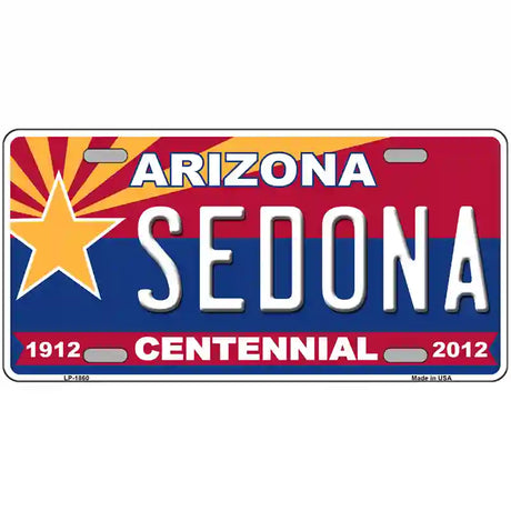 Arizona Centennial Sedona Metal Novelty License Plate 24" x 12" (LLP)