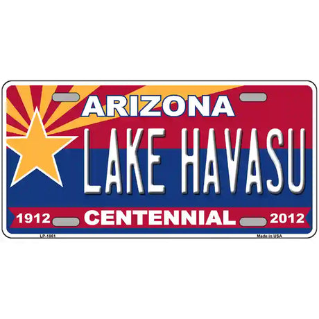 Arizona Centennial Lake Havasu Metal License Plate 24" x 12" (LLP)