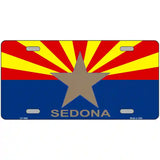 Sedona Arizona State Flag Metal Novelty License Plate 24" x 12" (LLP)