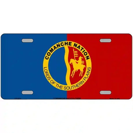 Comanche Nation Flag Metal Novelty License Plate 24" x 12" (LLP)