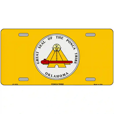 Ponca Tribe Flag Metal Novelty License Plate 24" x 12" (LLP)