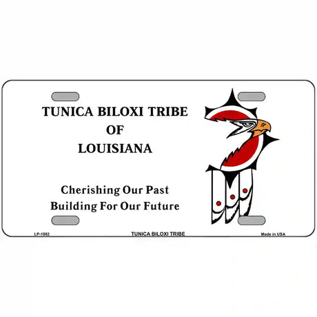 Tunica Biloxi Flag Metal Novelty License Plate 24" x 12" (LLP)