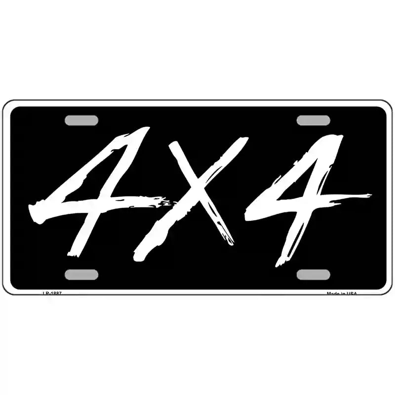 4x4 Metal Novelty License Plate 24" x 12" (LLP)