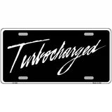 Turbocharged Metal Novelty License Plate 24" x 12" (LLP)