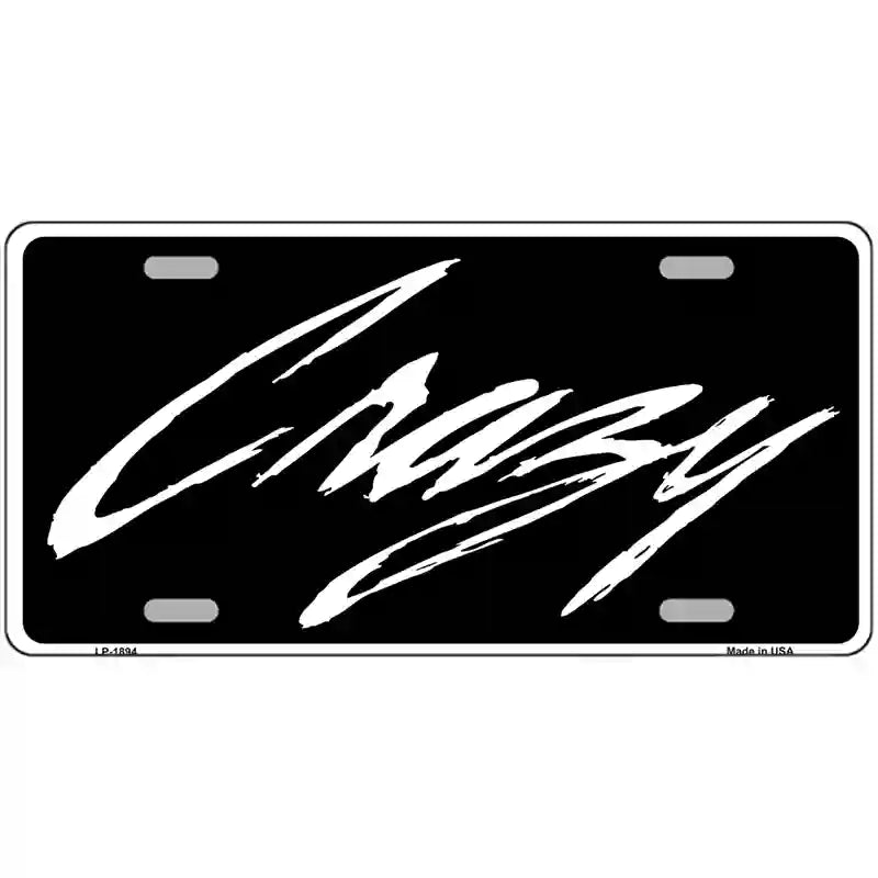 Crazy Metal Novelty License Plate 24" x 12" (LLP)