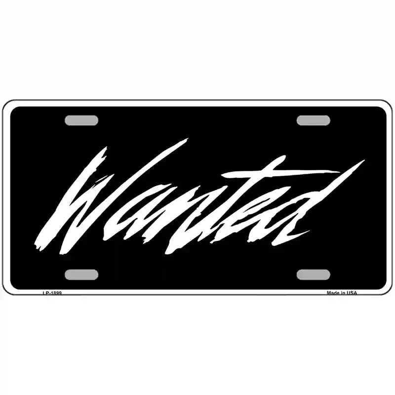 Wanted Metal Novelty License Plate 24" x 12" (LLP)