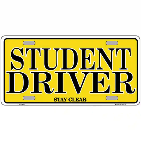 Student Driver Metal Novelty License Plate 24" x 12" (LLP)