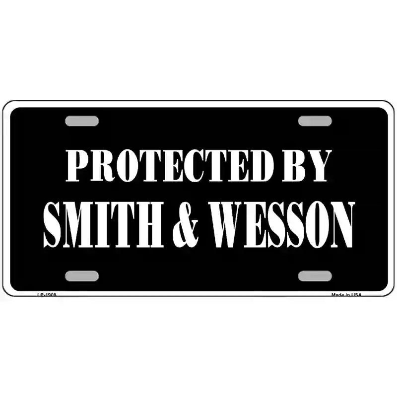 Smith And Wesson Metal Novelty License Plate 24" x 12" (LLP)