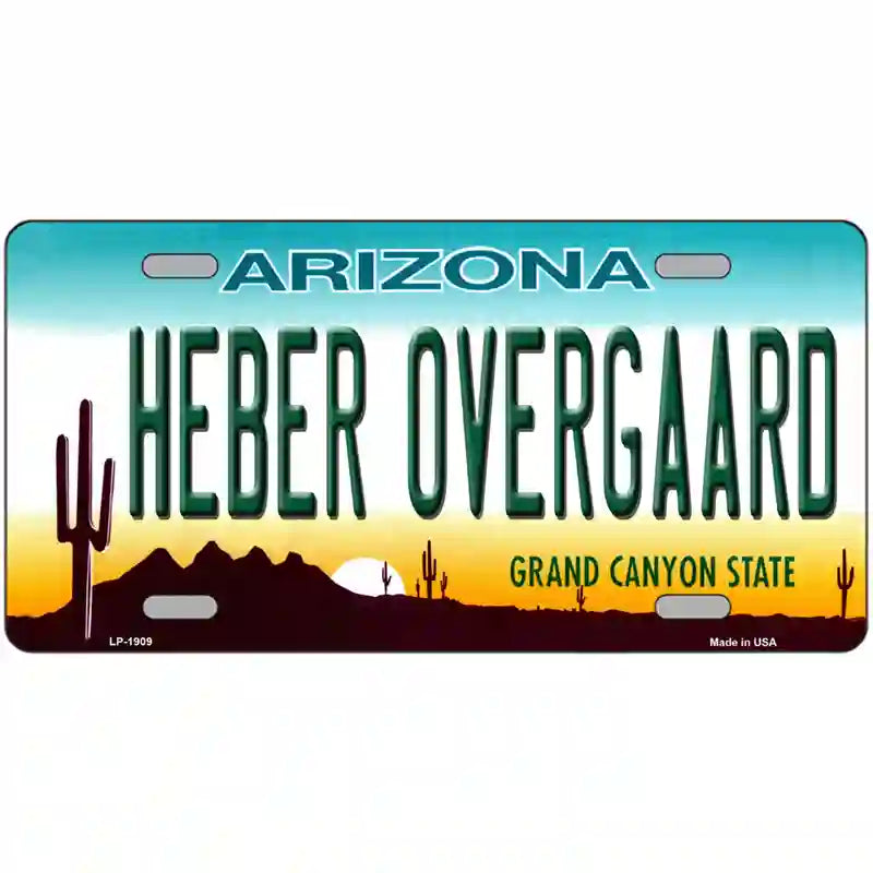 Heber Overgaard Arizona Metal Novelty License Plate 24" x 12" (LLP)