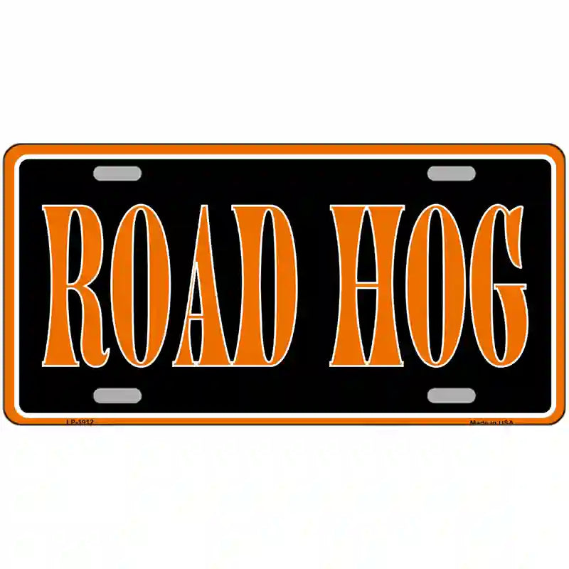 Road Hog Metal Novelty License Plate 24" x 12" (LLP)