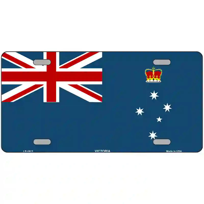 Victoria Flag Metal Novelty License Plate 24" x 12" (LLP)