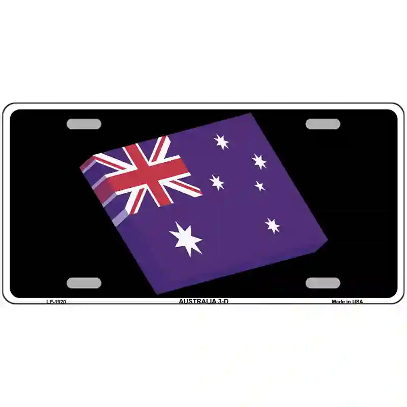 Australia 3-D Flag Metal Novelty License Plate 24" x 12" (LLP)