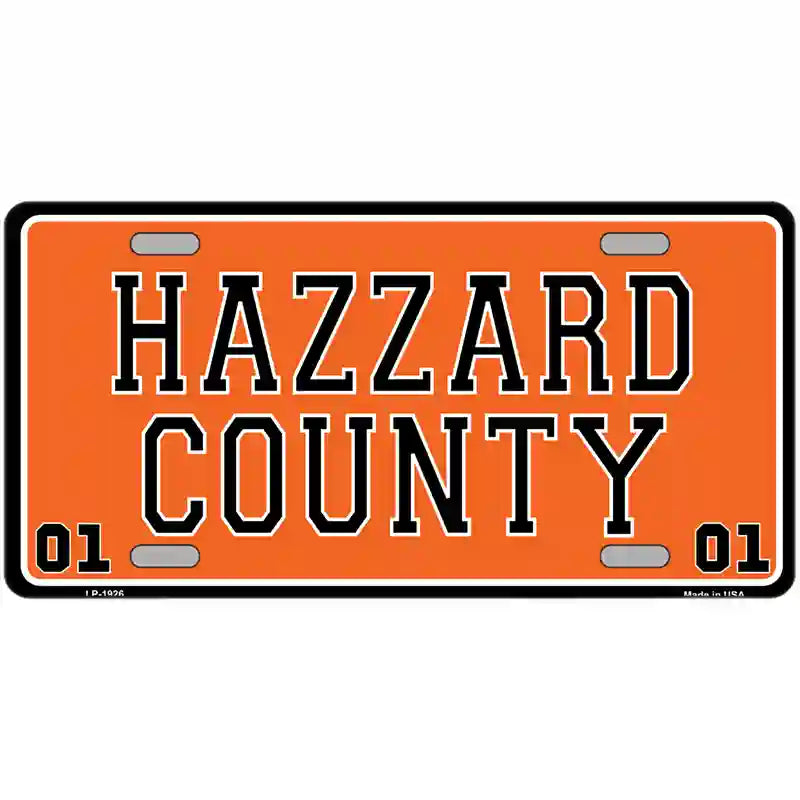 Hazard County Metal Novelty License Plate 24" x 12" (LLP)