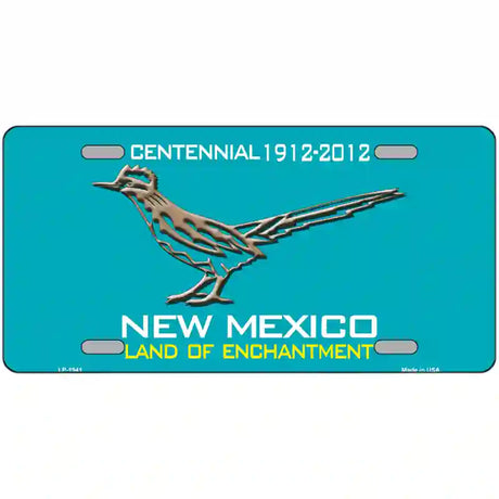 Road Runner Teal New Mexico Novelty Metal License Plate 24" x 12" (LLP)