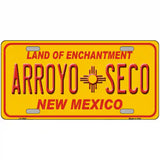 Arroyo Seco Yellow New Mexico Novelty License Plate 24" x 12" (LLP)