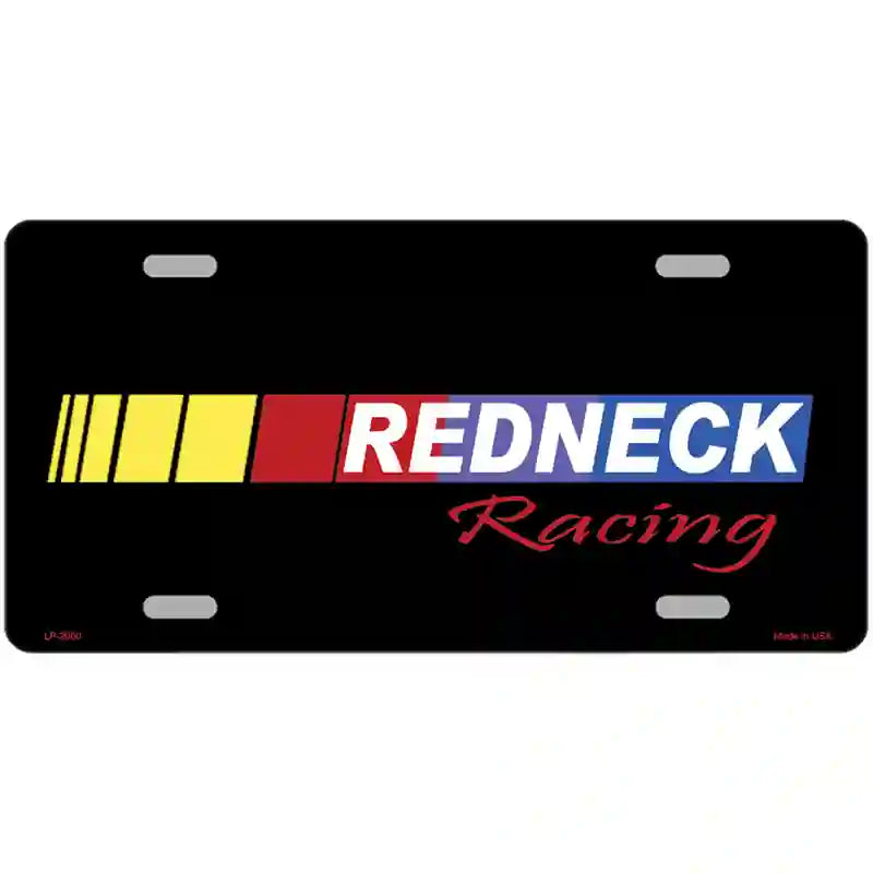 Redneck Racing Metal Novelty License Plate 24" x 12" (LLP)