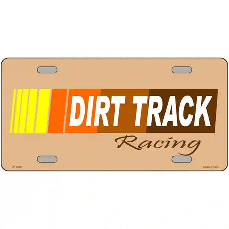 Dirt Track Racing Metal Novelty License Plate 24" x 12" (LLP)