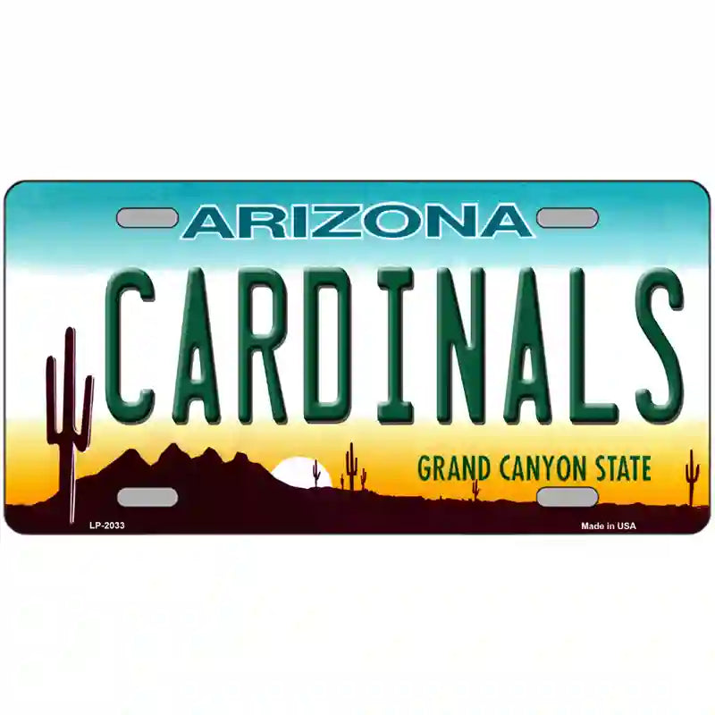 Cardinals Arizona State Novelty Metal License Plate 24" x 12" (LLP)