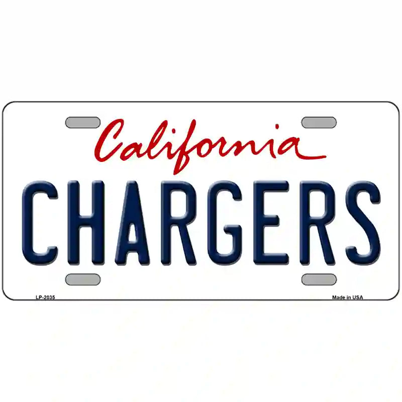 Chargers California State Novelty Metal License Plate 24" x 12" (LLP)