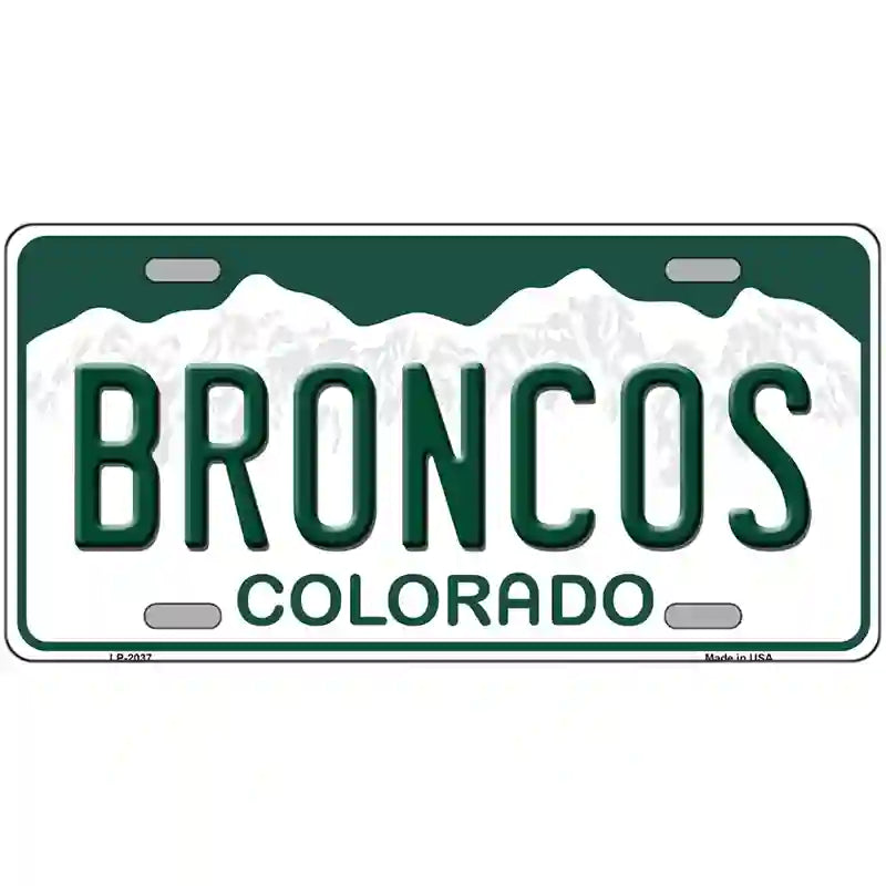 Broncos Colorado State Novelty Metal License Plate 24" x 12" (LLP)