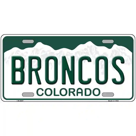 Broncos Colorado State Novelty Metal License Plate 24" x 12" (LLP)