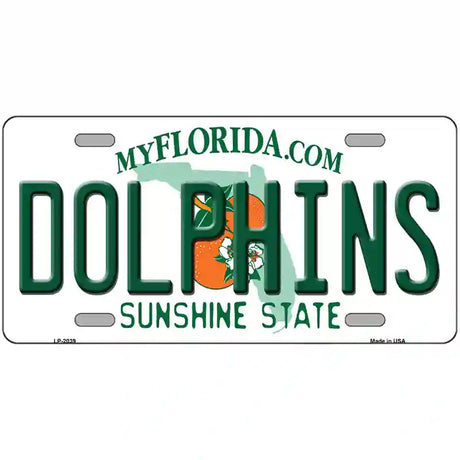 Dolphins Florida State Novelty Metal License Plate 24" x 12" (LLP)