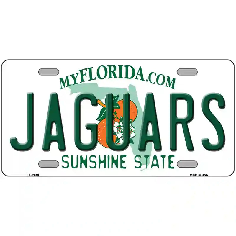 Jaguars Florida State Novelty Metal License Plate 24" x 12" (LLP)