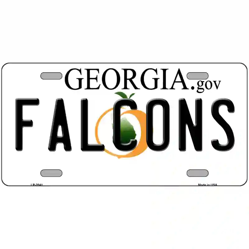 Falcons Georgia State Novelty Metal License Plate 24" x 12" (LLP)