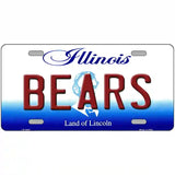 Bears Illinois State Novelty Metal License Plate 24" x 12" (LLP)