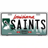 Saints Louisiana State Novelty Metal License Plate 24" x 12" (LLP)