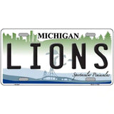 Lions Michigan State Novelty Metal License Plate 24" x 12" (LLP)