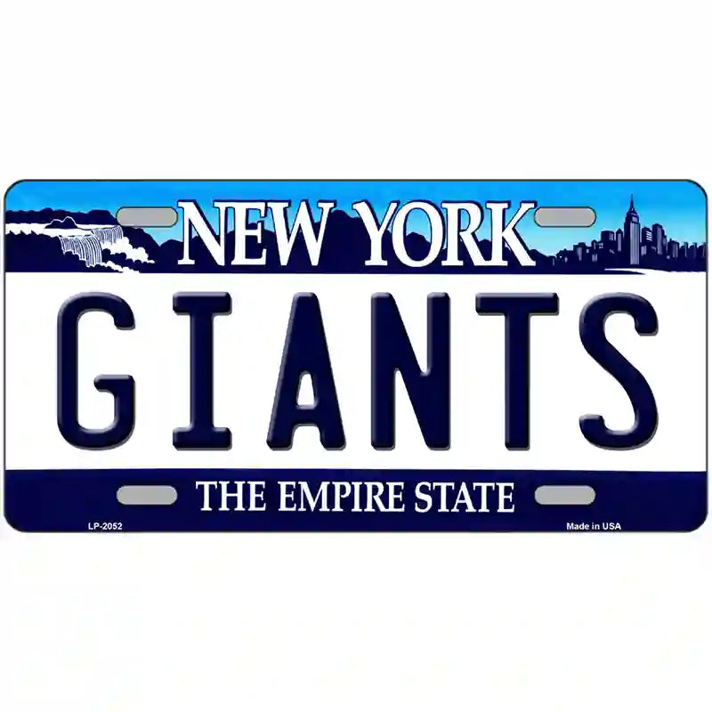 Giants New York State Novelty Metal License Plate 24" x 12" (LLP)