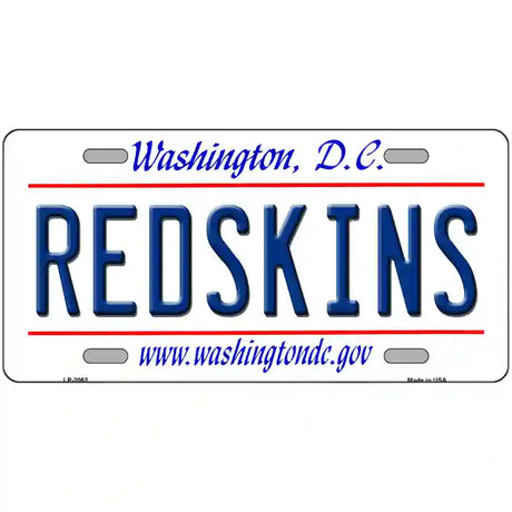 Redskins Washington State Novelty Metal License Plate 24" x 12" (LLP)