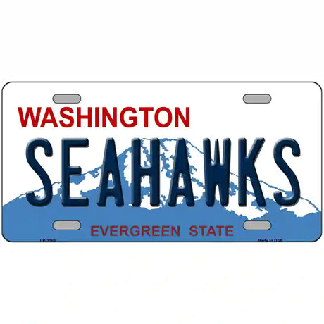 Seahawks Washington State Novelty Metal License Plate 24" x 12" (LLP)