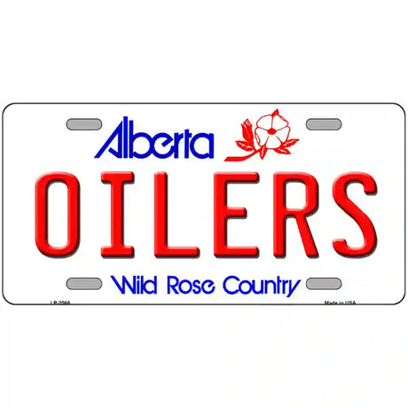 Oilers Alberta Canada Province Metal Novelty License Plate 24" x 12" (LLP)