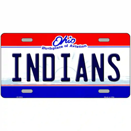 Indians Ohio Novelty State Metal License Plate 24" x 12" (LLP)