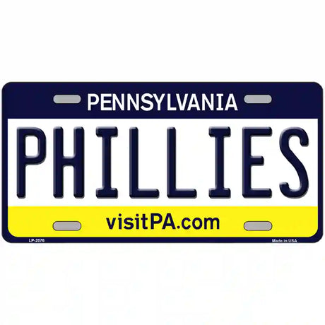 Phillies Pennsylvania Novelty State Metal License Plate 24" x 12" (LLP)